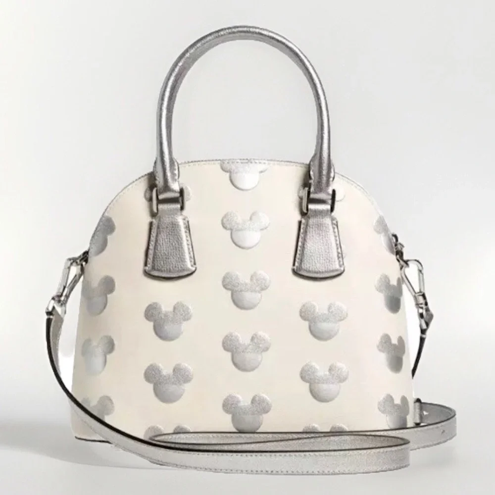 KATE SPADE DISNEY PARKS COLLAB Silver Mickey Mouse Top Handle Crossbody Bag NWT